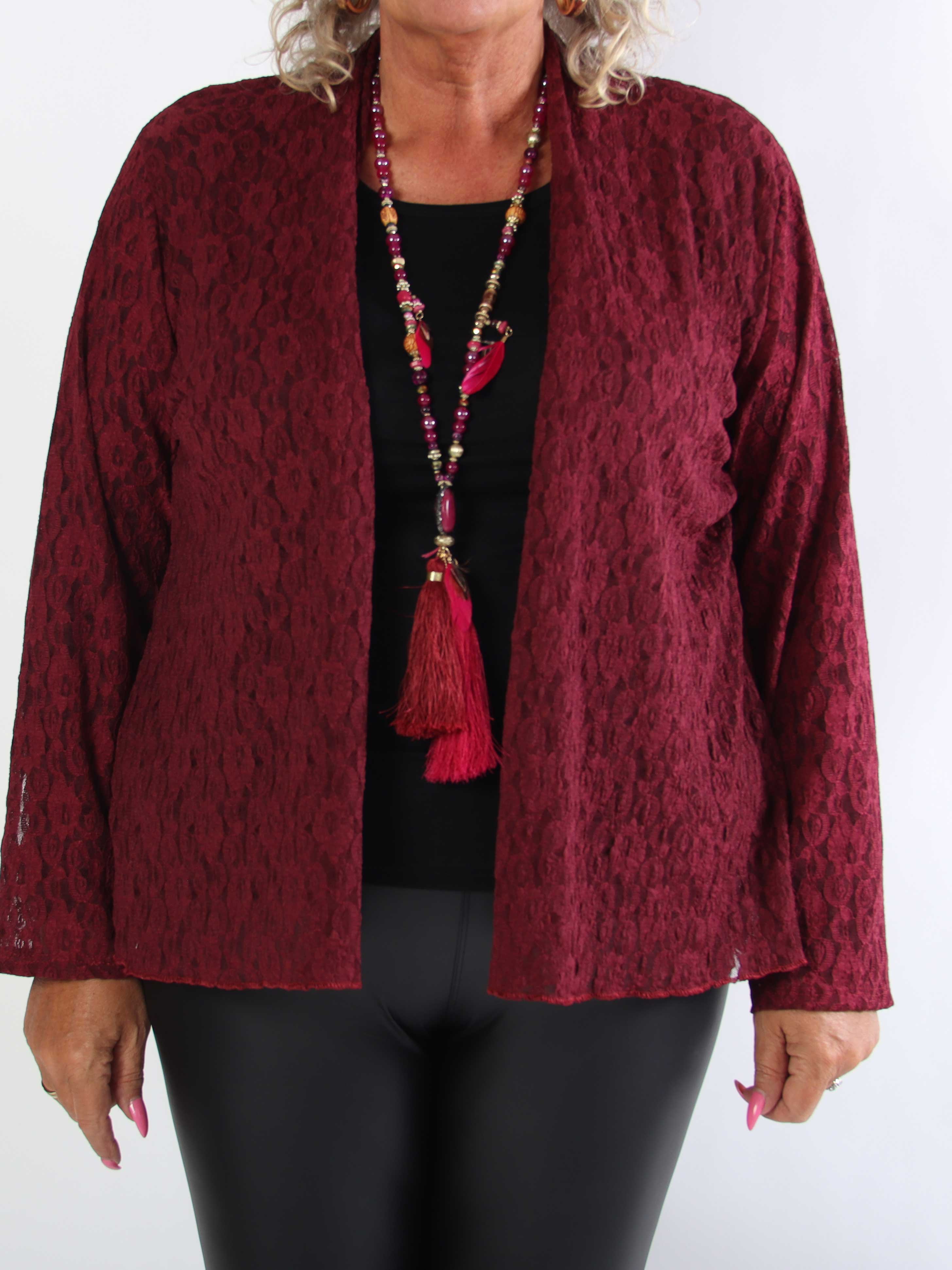 Yuri - Semitransparent plus size blondecardigan i en blød viskoseblanding